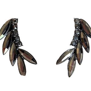 Torrid hematite gray facetted crawler earrings